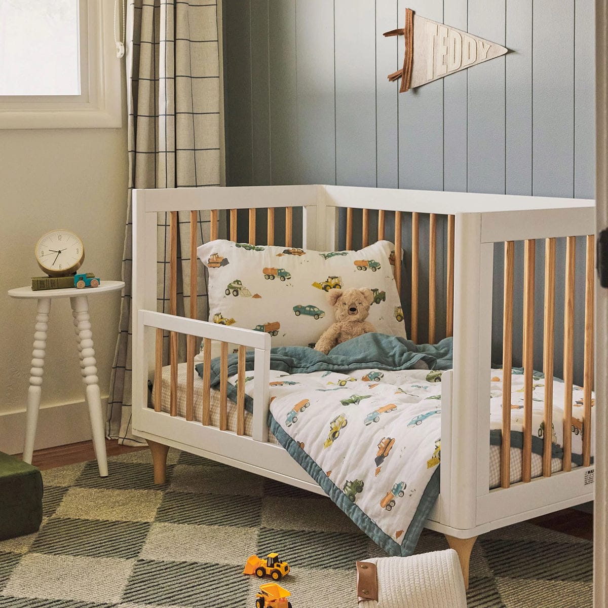 Little Unicorn Cotton Muslin Toddler Bedding 3 Piece Set - Work Trucks