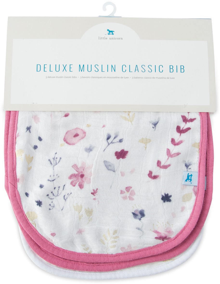 Little Unicorn Deluxe Muslin Classic Bib 3 Pack - Fairy Garden - UF0205