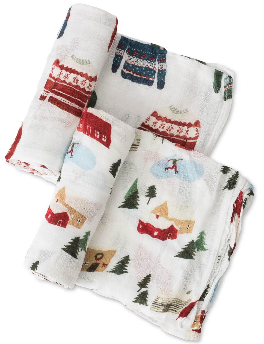 Little Unicorn Deluxe Muslin Swaddle 2 Pack - Sweater Soiree - UB0411