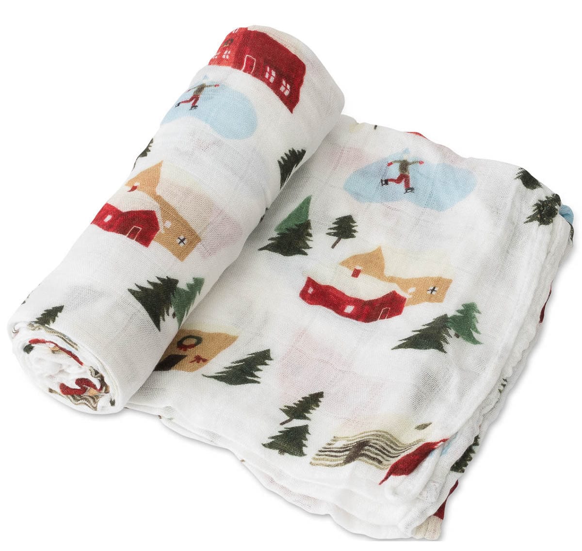 Little Unicorn Deluxe Muslin Swaddle - Winter Village - UB0529