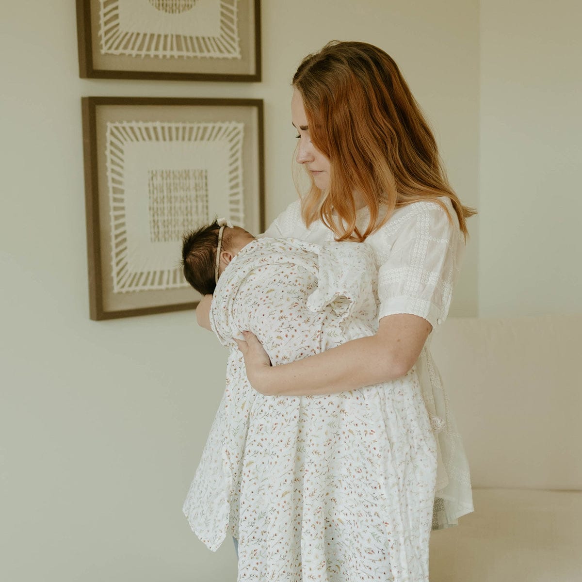 Little Unicorn Organic Cotton Muslin Swaddle Blanket - Floral Field - UB2611