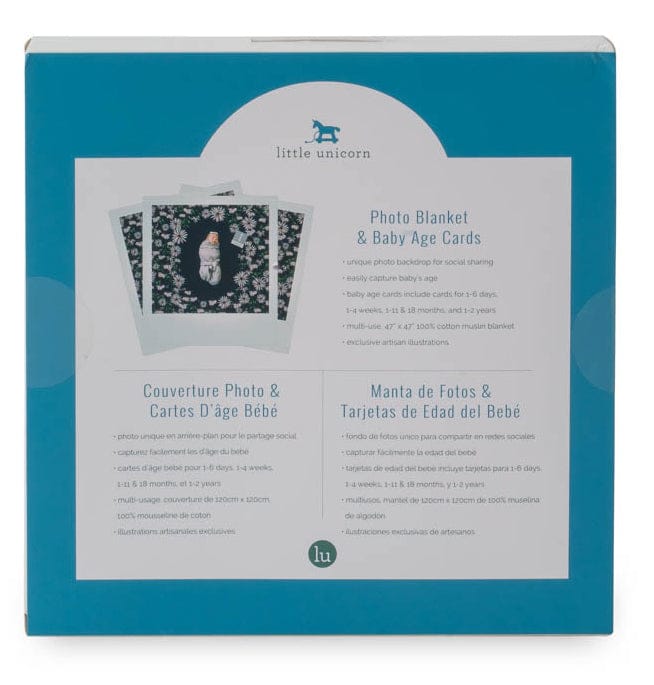 Little Unicorn Photo Blanket - Dark Coneflower