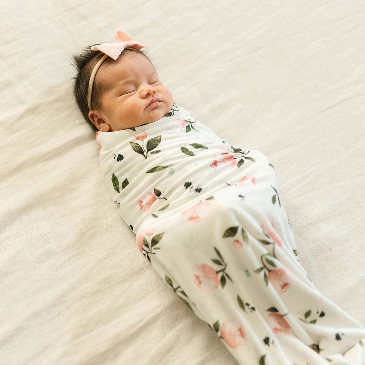 Little Unicorn Stretch Knit Swaddle Blanket - Watercolor Rose - UB3403