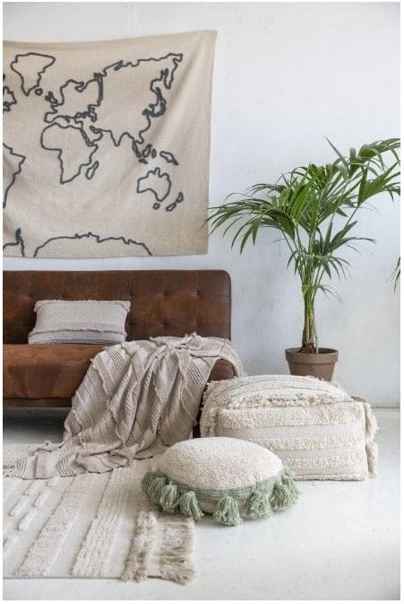 Lorena Canals Air Pouffe - Natural (1'9" x 1'9" x 11") - P-AIR-NAT