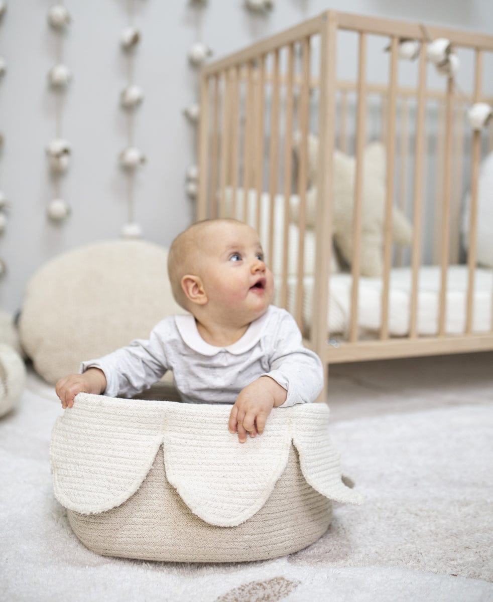 Lorena Canals Basket Petals - Ivory/Natural (1'1" x 1'1") - BSK-PETALS-NAT