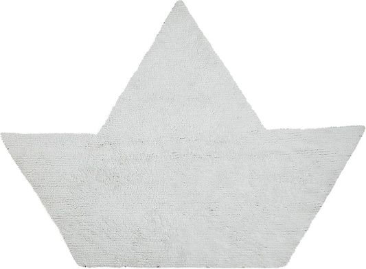 Lorena Canals Boat Silhouette Rug, Reversible - White/Navy (4' x 5' 3") - C-BR-WN