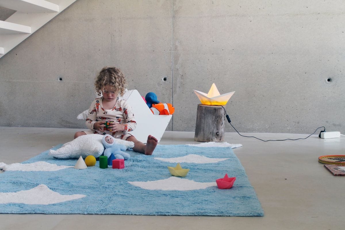 Lorena Canals Boats Rug - Blue (4' x 5' 3") - C-BAR-2