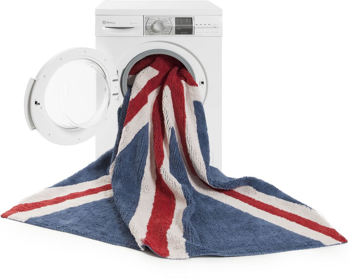 Lorena Canals Flag Rug, UK - Navy/Red (4' 8" x 6' 7") - C-F-ECRB