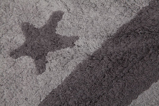 Lorena Canals Flag Rug, USA - Grey (4' x 5' 3") - C-FA-GG