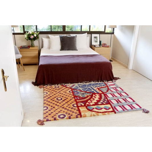 Lorena Canals Indian Bag - Multi (4' x 5' 3") - C-BAG-MU