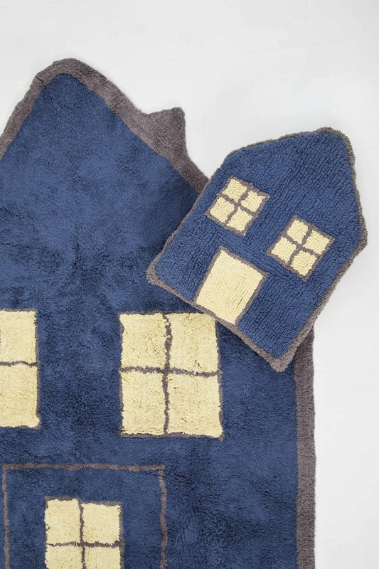 Lorena Canals Little House Silhouette Rug - Night (4' x 5' 3") - C-CASITA-NIGHT