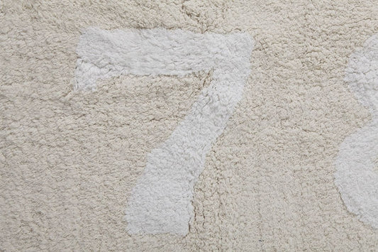 Lorena Canals Numbers Rug - Beige (4' x 5' 3") - C-00018