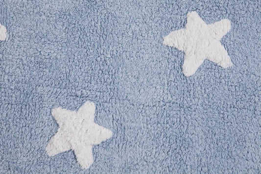 Lorena Canals Stars Rug - Blue (4' x 5' 3") - C-A-SW