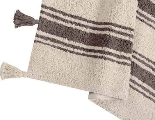 Lorena Canals Stripes Rug - Elephant Grey (4' x 5' 3") - C-ST-ELEPH