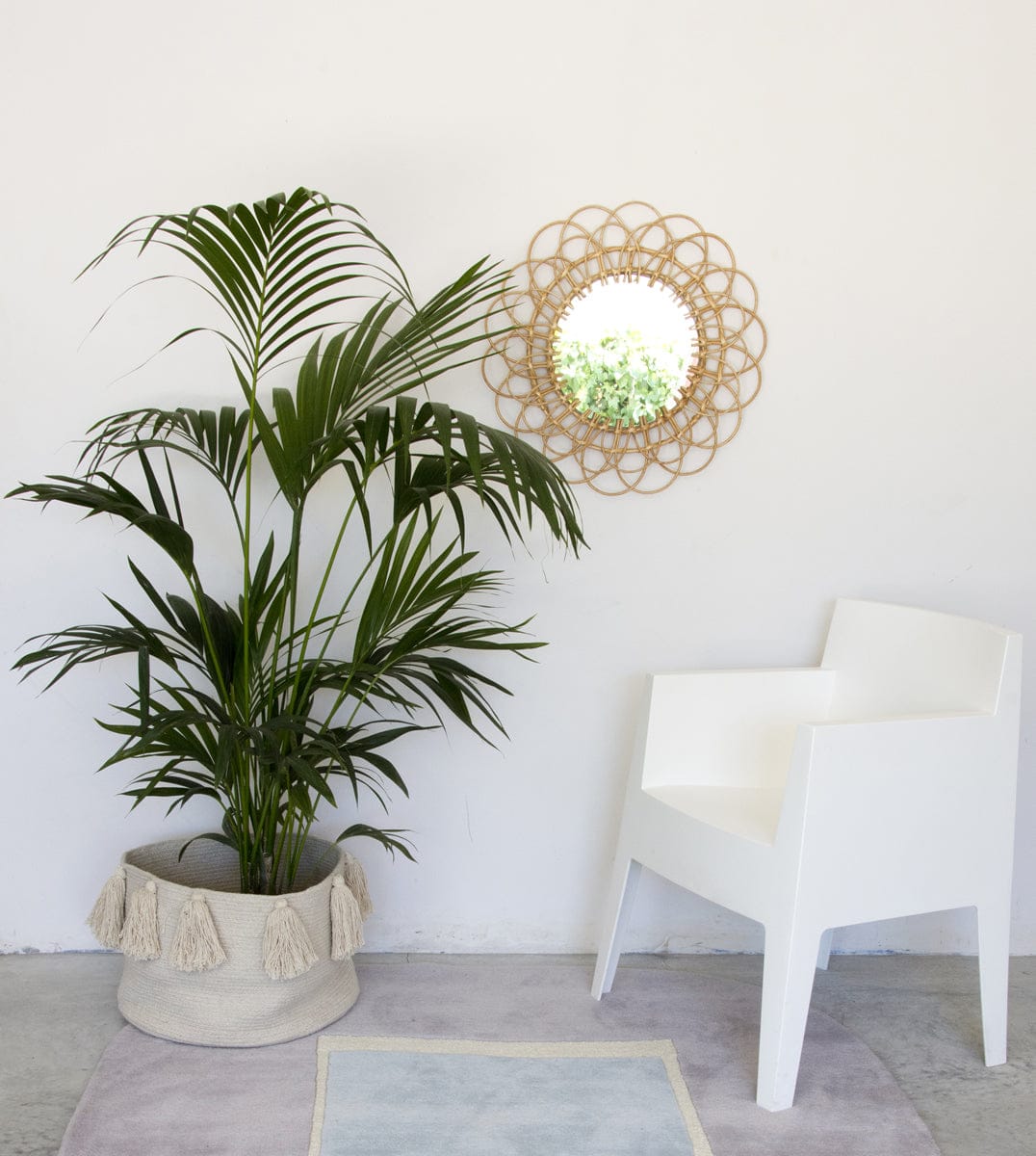 Lorena Canals Tassels Basket - Natural - BSK-TAS-NAT