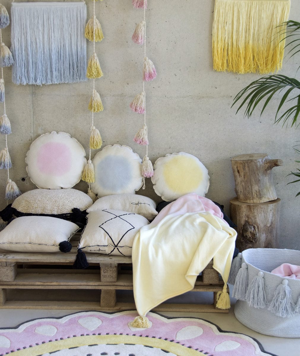 Lorena Canals Tie-Dye Cushion - Yellow (1' 4'') - SC-TIE-Y