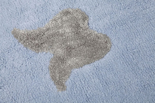 Lorena Canals Wings Rug - Blue/Silver (4' 8" x 6' 7") - C-WINGS-BS