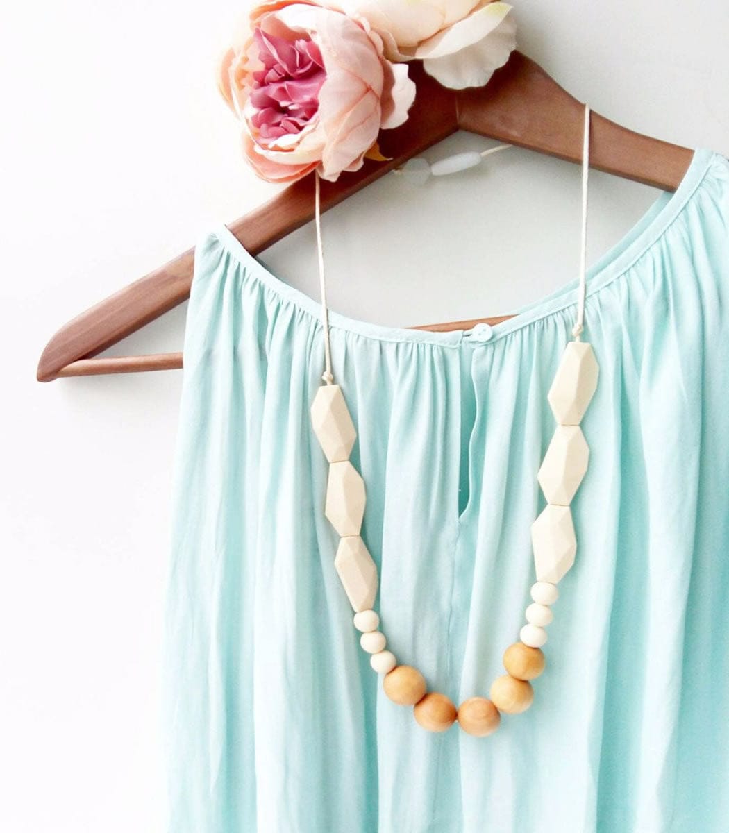 Loulou Lollipop Joan Wood Statement Necklace - Beige - JOANBG