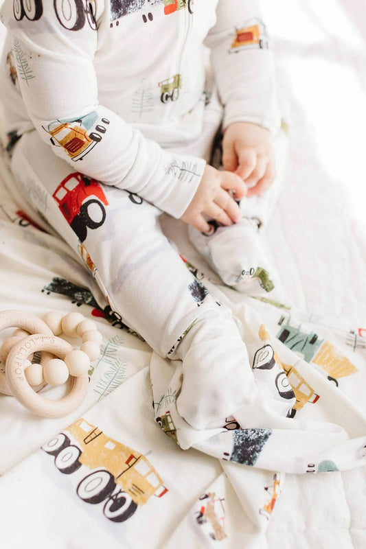 Loulou Lollipop Sleeper - Happy Trucks (6-12 M)