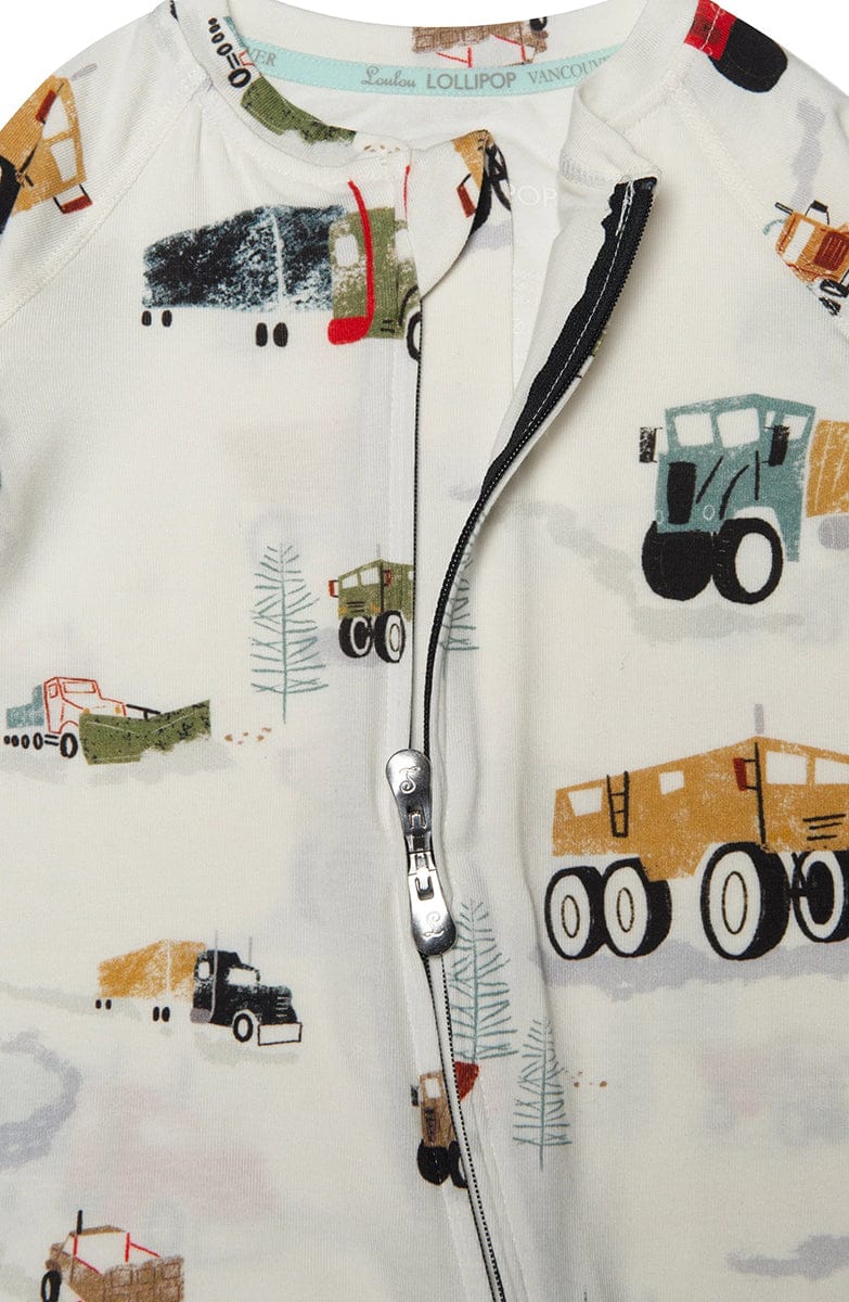 Loulou Lollipop Sleeper - Happy Trucks (0-3 M)