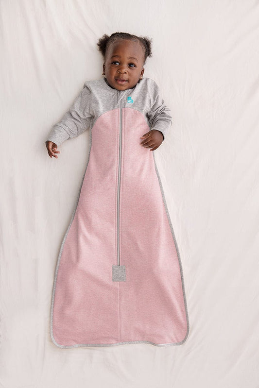 Love To Dream Long Sleeve Sleep Bag Organic Cotton Fleece Mild, 18-36 M - Dusty Pink Marl - L31-19-001-DPK-18-36M