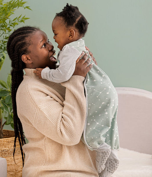 Love To Dream Long Sleeve Sleep Suit Organic Cotton Mild, 6-12 M - Stellar Olive - L41-19-265-OLV-6-12M