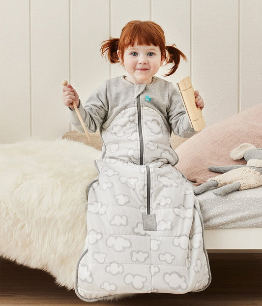 Love To Dream Sleep Bag Quilted Cotton 2.5 TOG, 6-18 M - Daydream Grey - L30-29-254-GRY-6-18M