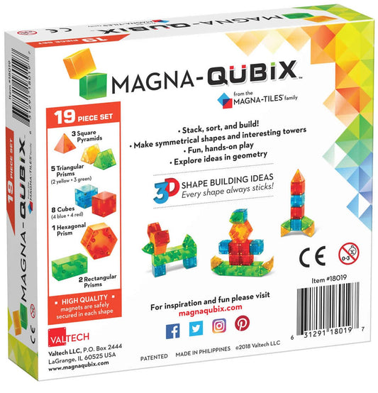 Magna-Tiles Magna-Qubix 19-Piece Set - 18019