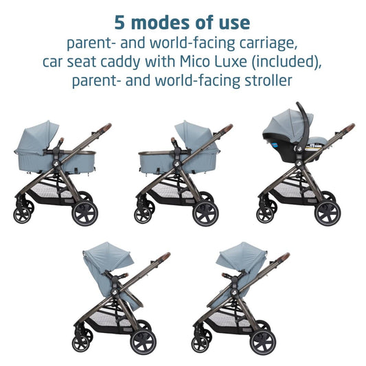 Maxi-Cosi Zelia 2 Luxe 5-in-1 Modular Travel System - New Hope Grey - TR455HBM
