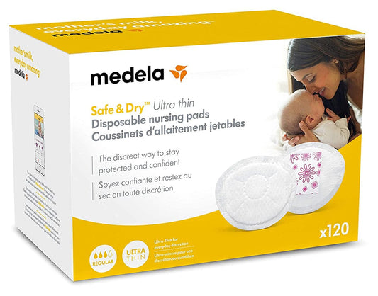 Medela Safe & Dry Disposable Nursing Pads- 120 - 101036558