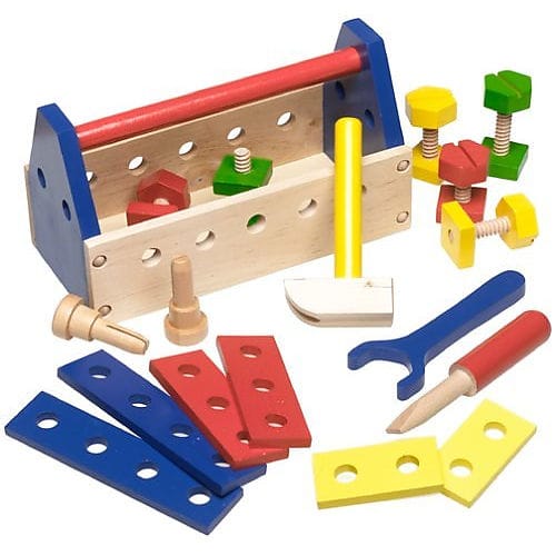 Melissa & Doug Wooden Take Along 24-Piece Tool Kit - 494