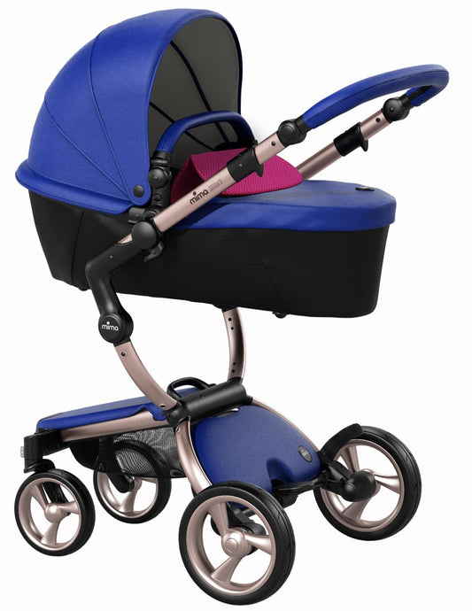 Mima 2019 Xari Complete Stroller, Rose Gold - Royal Blue / Magenta - A115-03-RGRBM