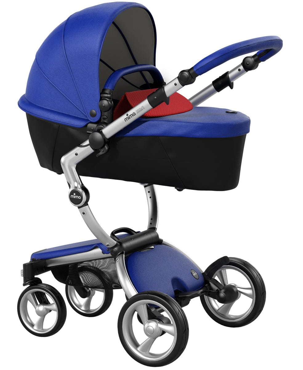 Mima Xari Complete Stroller, Silver - Royal Blue / Ruby Red - A112-01-SRBR