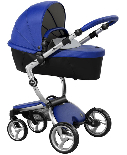 Mima Xari Complete Stroller, Silver - Royal Blue / Stone White - A115-01880SW