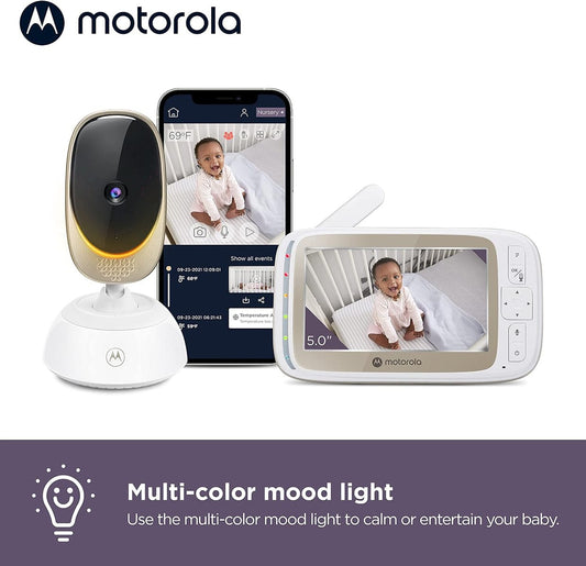 Motorola VM85 Connect 5" Wi-Fi Video Baby Monitor with Mood Light - VM85-CONNECT