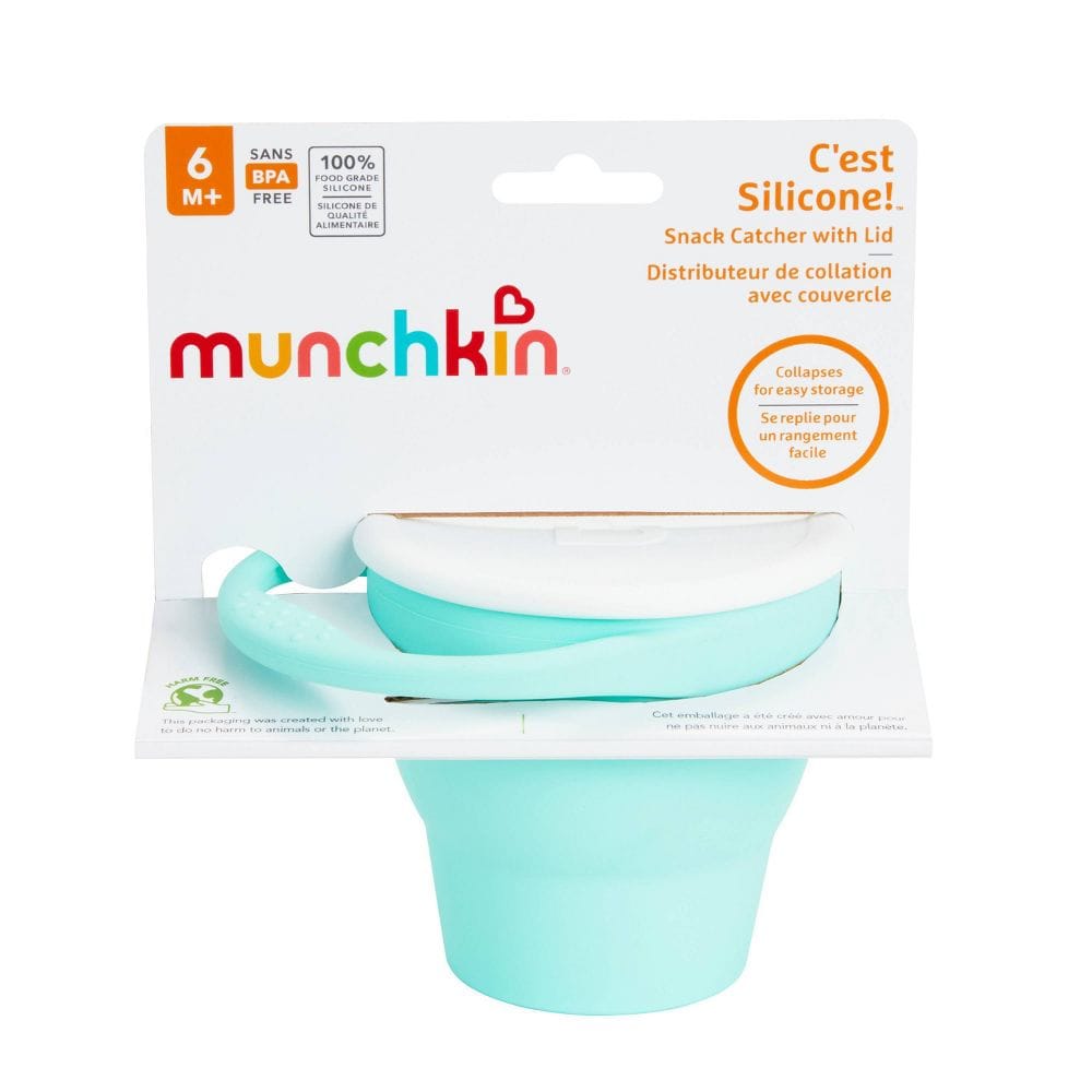 Munchkin C'est Silicone Snack Catcher with Lid - Mint