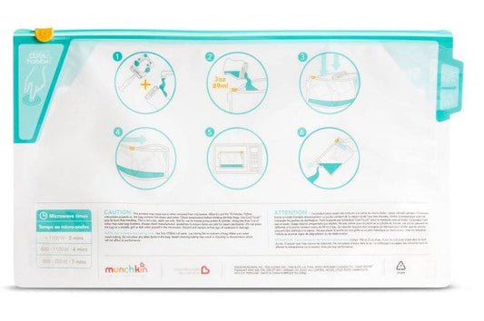 Munchkin Jumbo Bottle Sterilizer Bag, 6 Pack - 17571