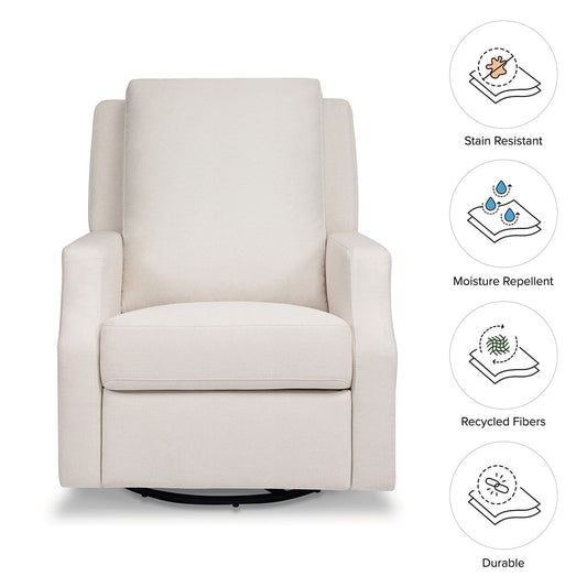 Namesake Crewe Swivel Glider Recliner - Performance Cream Eco-Weave