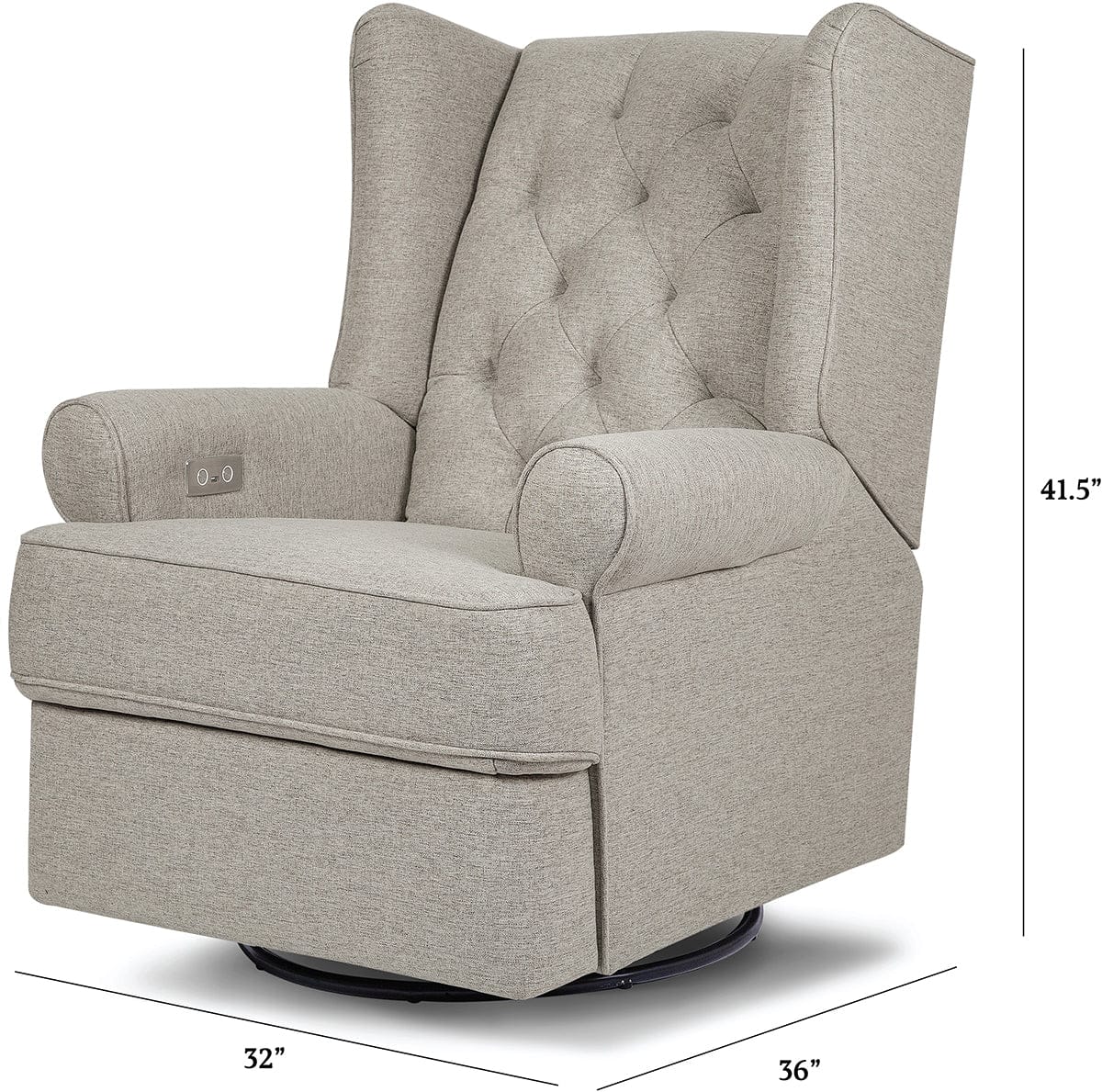 Namesake Harbour Electronic Swivel Glider Recliner w/USB - Performance Grey Eco-Weave - M21987PGEW