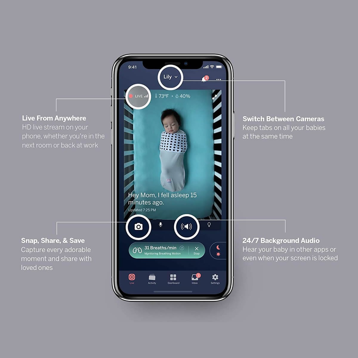 Nanit Breathing Wear Starter Pack, Small - B101MUS