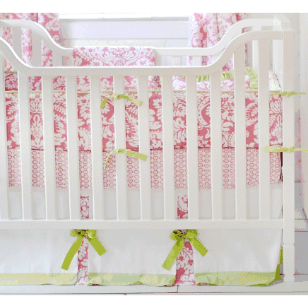 New Arrivals Bloom in Pink 4 Piece Crib Bedding Set - NA-BLMP-4PC
