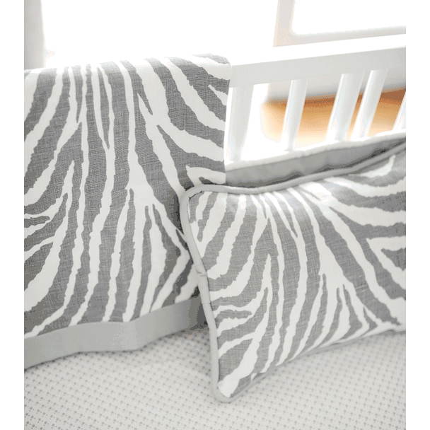 New Arrivals Safari in Gray 4 Piece Baby Crib Bedding Set - NA-SAFARI-4PC
