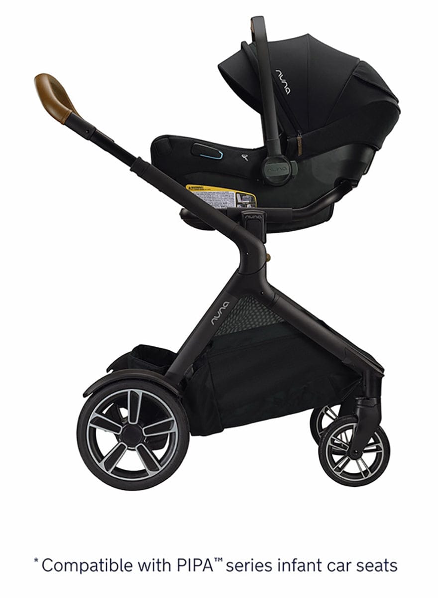 Nuna DEMI Grow + PIPA RX Twin Travel System with Aire Protect Canopy + Classic Canopy - Hazelwood / Caviar - TWIN-ST08122HAZ-CF12508600CVR