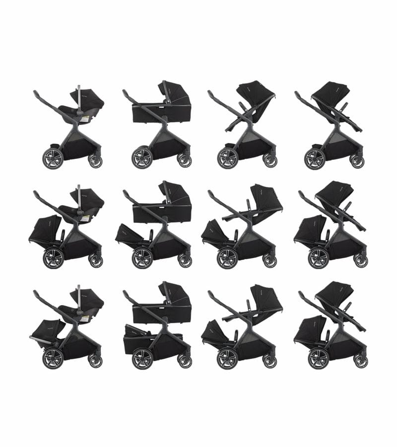 Nuna DEMI Grow + PIPA Lite RX Twin Travel System Bundle - Frost/Frost - TWIN-ST08110FRT-CF10208600FRT