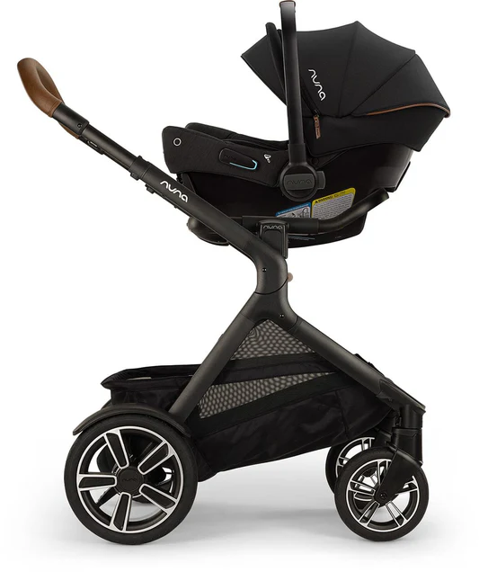 Nuna DEMI Next Double Stroller with Rider Board + PIPA urbn Travel System Bundle - Caviar - DBL-TS17915600CVR
