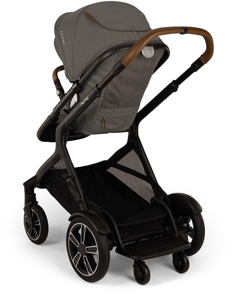 Nuna DEMI Next Stroller with Rider Board + DEMI Next Bassinet with Stand + PIPA RX Travel System Bundle - Granite - TRVL-ST17902GRN-CD18700GRN