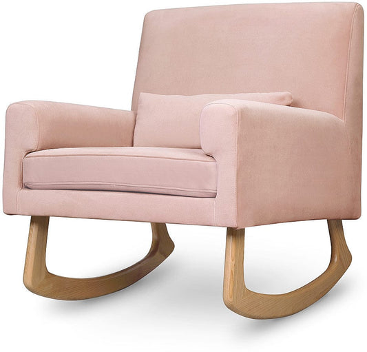 Nursery Works Sleepytime Rocker, Light Legs - Blush Velvet - 1085BPV