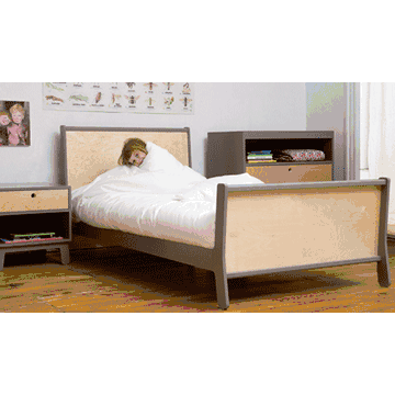 Oeuf Sparrow Collection Twin Bed in Grey - 3SPTW02