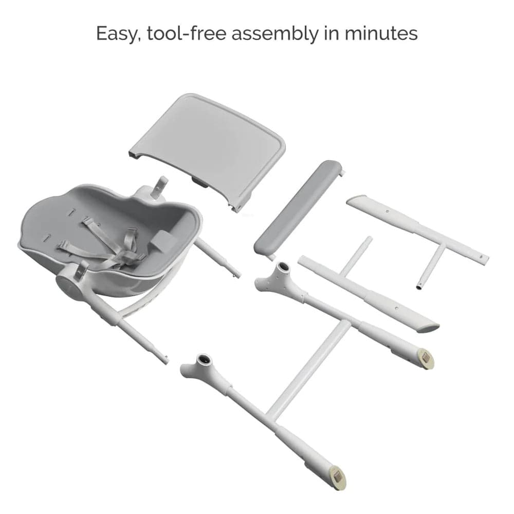 Oribel Cocoon Z High Chair + Seat Liner Combo - Ice Grey - OR216-90001