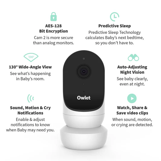 Owlet Cam 2 Smart HD Video Baby Monitor - White - BC06NNBBJ
